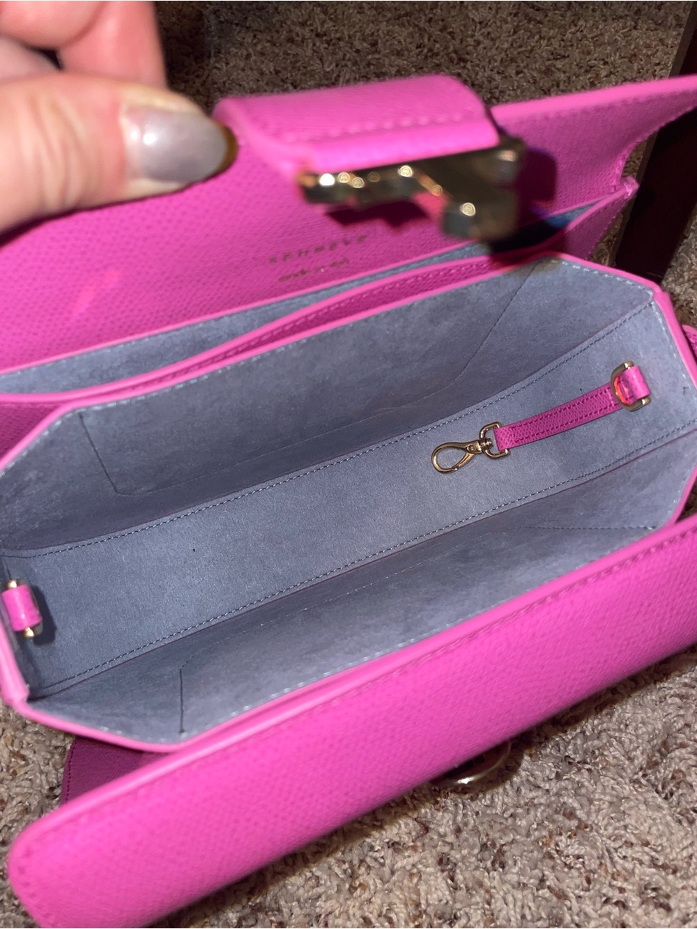 Senreve Cadence crossbody pebbled Viva Magenta - Picture 11 of 12